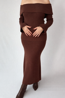 Off Shoulder Ribbed Knit Set