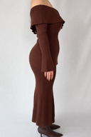 Off Shoulder Ribbed Knit Set